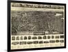 Haverhill, Massachusetts - Panoramic Map-Lantern Press-Framed Art Print