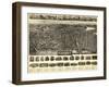 Haverhill, Massachusetts - Panoramic Map-Lantern Press-Framed Art Print