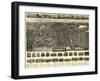 Haverhill, Massachusetts - Panoramic Map-Lantern Press-Framed Art Print