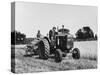 Havesting Barley on a Farm in Suffolk, England, Using a Fordson Tractor-null-Stretched Canvas