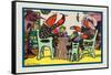 Having Cake Mr. Caterpillar Crab and Dame Crabby-Rosa C. Petherick-Framed Stretched Canvas