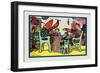 Having Cake Mr. Caterpillar Crab and Dame Crabby-Rosa C. Petherick-Framed Premium Giclee Print