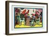 Having Cake Mr. Caterpillar Crab and Dame Crabby-Rosa C. Petherick-Framed Art Print