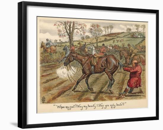 Having Fallen Off His Horse, Mr Popple Grabs it by the Tail to Stop it from Running Away-null-Framed Art Print