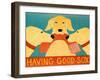 Having Good Sox Yellow-Stephen Huneck-Framed Giclee Print