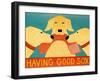 Having Good Sox Yellow-Stephen Huneck-Framed Giclee Print