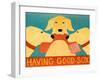 Having Good Sox Yellow-Stephen Huneck-Framed Giclee Print