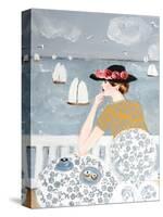 Having Tea by the Sea, 2015-Susan Adams-Stretched Canvas