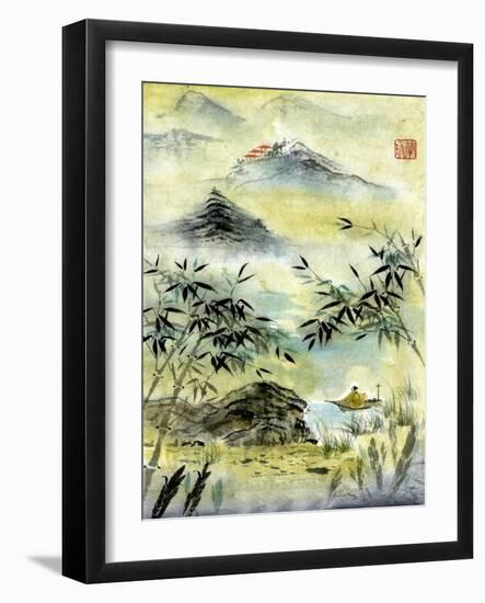 Having Visited Qui Baishi-Nan Rae-Framed Art Print