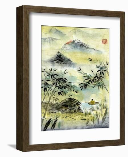 Having Visited Qui Baishi-Nan Rae-Framed Art Print