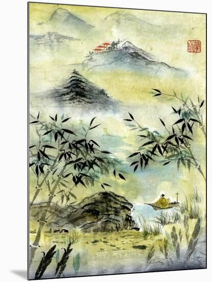 Having Visited Qui Baishi-Nan Rae-Mounted Art Print