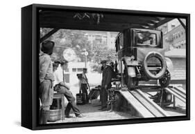 Havoline Oil Company Motor Oil Change-null-Framed Stretched Canvas