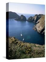 Havre Gosselin, Looking North to Gouliot Headland, West Coast, Sark, Channel Islands-Geoff Renner-Stretched Canvas