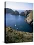 Havre Gosselin, Looking North to Gouliot Headland, West Coast, Sark, Channel Islands-Geoff Renner-Stretched Canvas