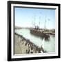 Havre (the Maritime Seine), the Pier, Trans-Atlantic Ship Entering the Port-Leon, Levy et Fils-Framed Photographic Print