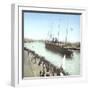 Havre (the Maritime Seine), the Pier, Trans-Atlantic Ship Entering the Port-Leon, Levy et Fils-Framed Photographic Print