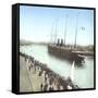 Havre (the Maritime Seine), the Pier, Trans-Atlantic Ship Entering the Port-Leon, Levy et Fils-Framed Stretched Canvas