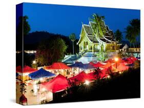 Haw Pha Bang Temple at Night, Luang Prabang, Laos, Indochina, Southeast Asia, Asia-Matthew Williams-Ellis-Stretched Canvas