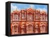 Hawa Mahal Palace (Palace of the Winds) in Jaipur, Rajasthan , India-Byelikova Oksana-Framed Stretched Canvas
