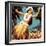 Hawaian Girl Dancing-English School-Framed Giclee Print