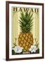 Hawaii - Aloha - Colonial Pineapple-Lantern Press-Framed Art Print