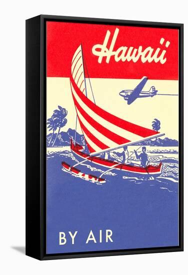 Hawaii by Air, Outrigger-null-Framed Stretched Canvas