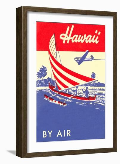 Hawaii by Air, Outrigger-null-Framed Art Print