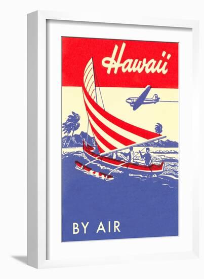 Hawaii by Air, Outrigger-null-Framed Art Print