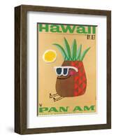 Hawaii by Jet - Pan American Airlines (PAA) - Mr. Pineapple Head-Phillips-Framed Art Print