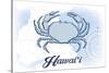 Hawaii - Crab - Blue - Coastal Icon-Lantern Press-Stretched Canvas