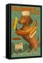 Hawaii - Dachshund - Retro Hotdog Ad - Lantern Press Artwork-Lantern Press-Framed Stretched Canvas