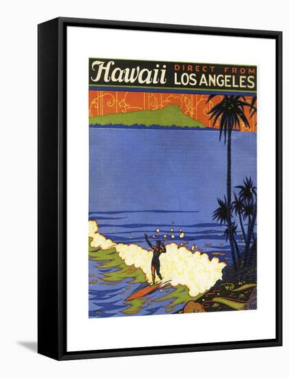 Hawaii from La-null-Framed Stretched Canvas