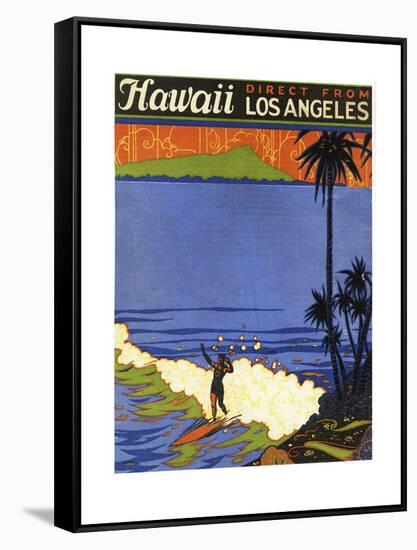 Hawaii from La-null-Framed Stretched Canvas