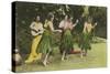 Hawaii - Hula Dancers in Color-Lantern Press-Stretched Canvas