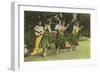 Hawaii - Hula Dancers in Color-Lantern Press-Framed Art Print