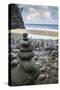 Hawaii, Kalalau Trail, Kauai, Napali, Napali Coast State Park, rock cairns-Lee Klopfer-Stretched Canvas