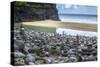 Hawaii, Kalalau Trail, Kauai, Napali, Napali Coast State Park, rock cairns-Lee Klopfer-Stretched Canvas