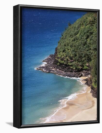 Hawaii, Kauai, a Beach Along the Na Pali Coast-Christopher Talbot Frank-Framed Photographic Print