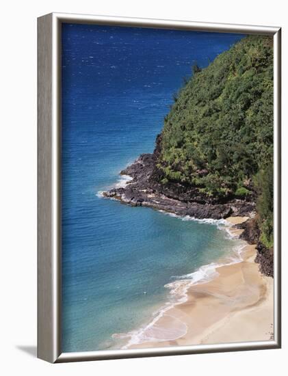 Hawaii, Kauai, a Beach Along the Na Pali Coast-Christopher Talbot Frank-Framed Photographic Print