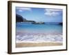 Hawaii, Kauai, a Wave from the Pacific Ocean Splashes Lumahai Beach-Christopher Talbot Frank-Framed Photographic Print