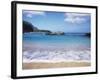 Hawaii, Kauai, a Wave from the Pacific Ocean Splashes Lumahai Beach-Christopher Talbot Frank-Framed Photographic Print