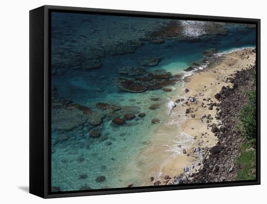 Hawaii, Kauai, Haena State Park, Coral Reef Near Kee Beach-Christopher Talbot Frank-Framed Stretched Canvas