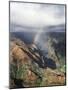 Hawaii, Kauai, Waimea Canyon State Park, a Rainbow over Waimea Canyon-Christopher Talbot Frank-Mounted Photographic Print