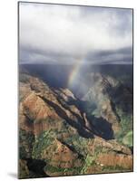 Hawaii, Kauai, Waimea Canyon State Park, a Rainbow over Waimea Canyon-Christopher Talbot Frank-Mounted Photographic Print