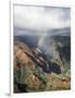 Hawaii, Kauai, Waimea Canyon State Park, a Rainbow over Waimea Canyon-Christopher Talbot Frank-Framed Photographic Print