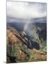 Hawaii, Kauai, Waimea Canyon State Park, a Rainbow over Waimea Canyon-Christopher Talbot Frank-Mounted Photographic Print