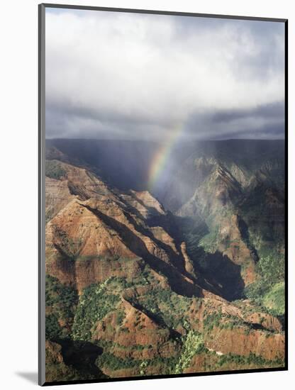 Hawaii, Kauai, Waimea Canyon State Park, a Rainbow over Waimea Canyon-Christopher Talbot Frank-Mounted Premium Photographic Print
