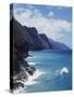 Hawaii, Kauai, Waves from the Pacific Ocean Along the Na Pali Coast-Christopher Talbot Frank-Stretched Canvas