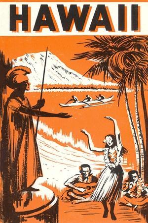 Hula Dancers (Vintage Art) Posters & Wall Art Prints | AllPosters.com