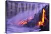 Hawaii - Lava Flow-Lantern Press-Stretched Canvas